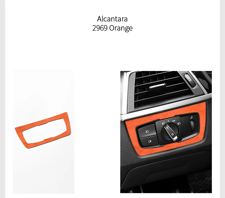 Für BMW F30 F32 F34 Auto Scheinwerfer Schalter Knopf Panel Trim Rahmen Dekoration Aufkleber Innen Tuning Zubehör Aus Alcantara – Detail 11