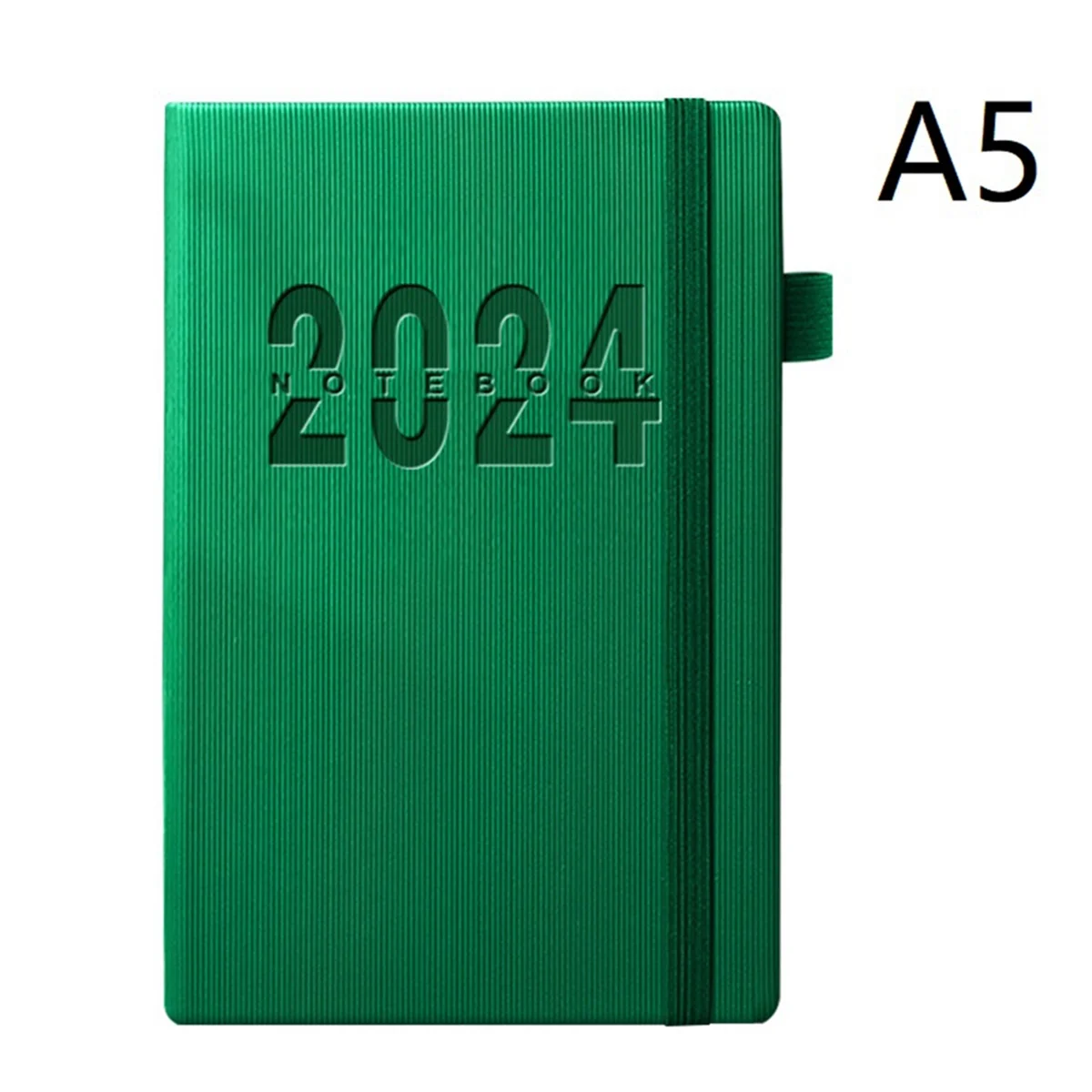 In 2024, the Daily Plan Book is 365 Days, the Daily Schedule Book is One Page, and the Office Supplies are Red