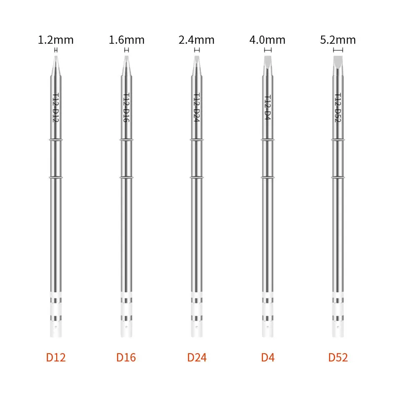 Soldering Iron Tips T12-ILS Curved Point Cartridge Chisel T12 Series Soldering Tips Electrode Tip for Solderin