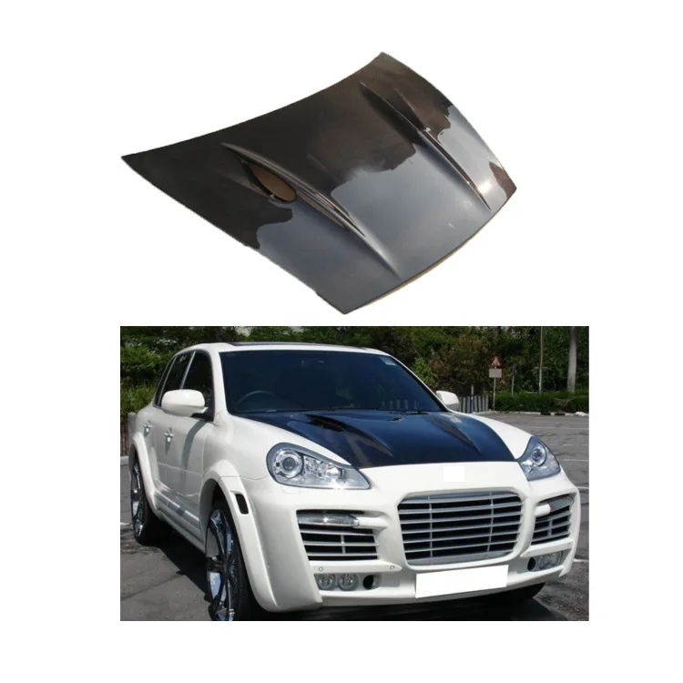 

High Quality Style Carbon Fiber Fibre Body Kit Front Engine Hood Bonnet for Cayenne 955 957 2002-2010