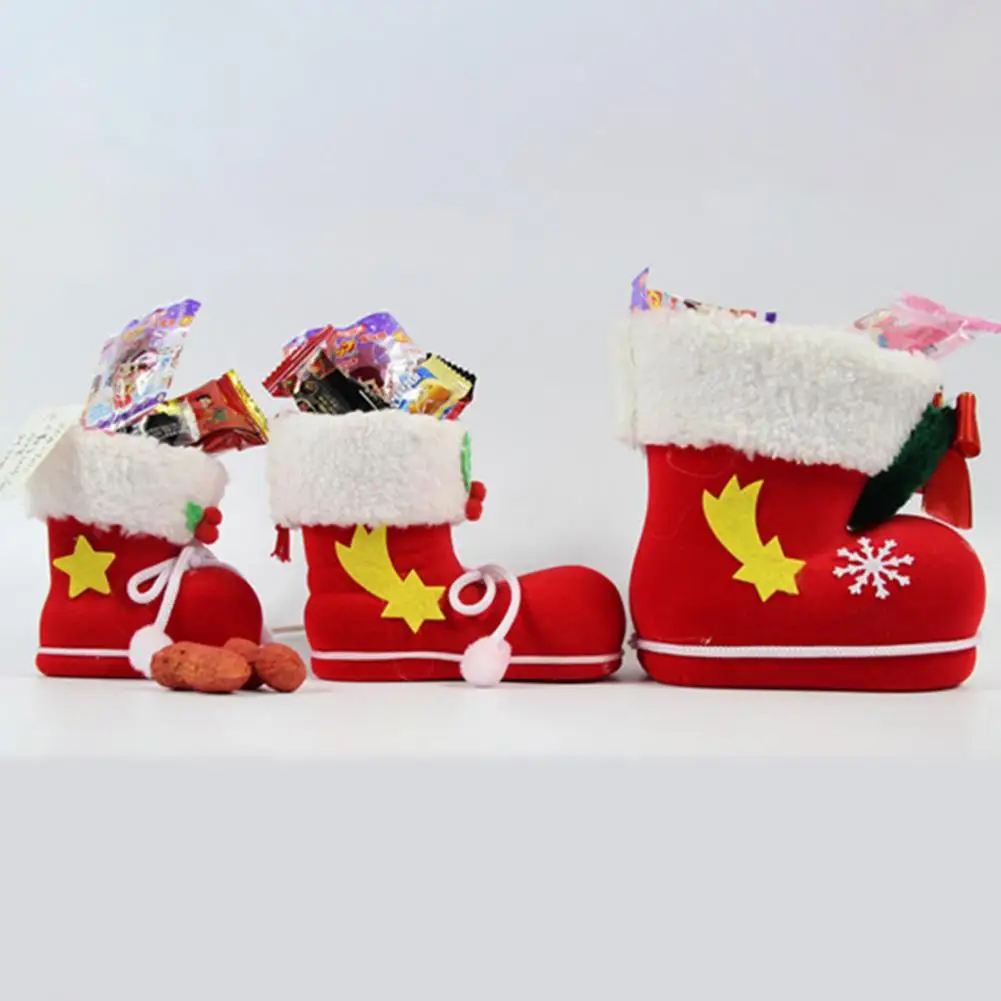 Christmas Boots Reused Gift Boots Increase Atmosphere Decorate Candy Holder Christmas Decoration Candy Boots Home Decoration