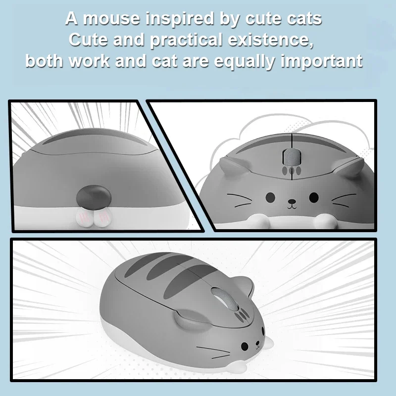 CHYI 2.4G Wireless Cute Mouse Cat Meow Creative Pink Cartoon Mause Ergonomic Mini 3D Optical Mouse For PC Laptop Kids Gift Girl