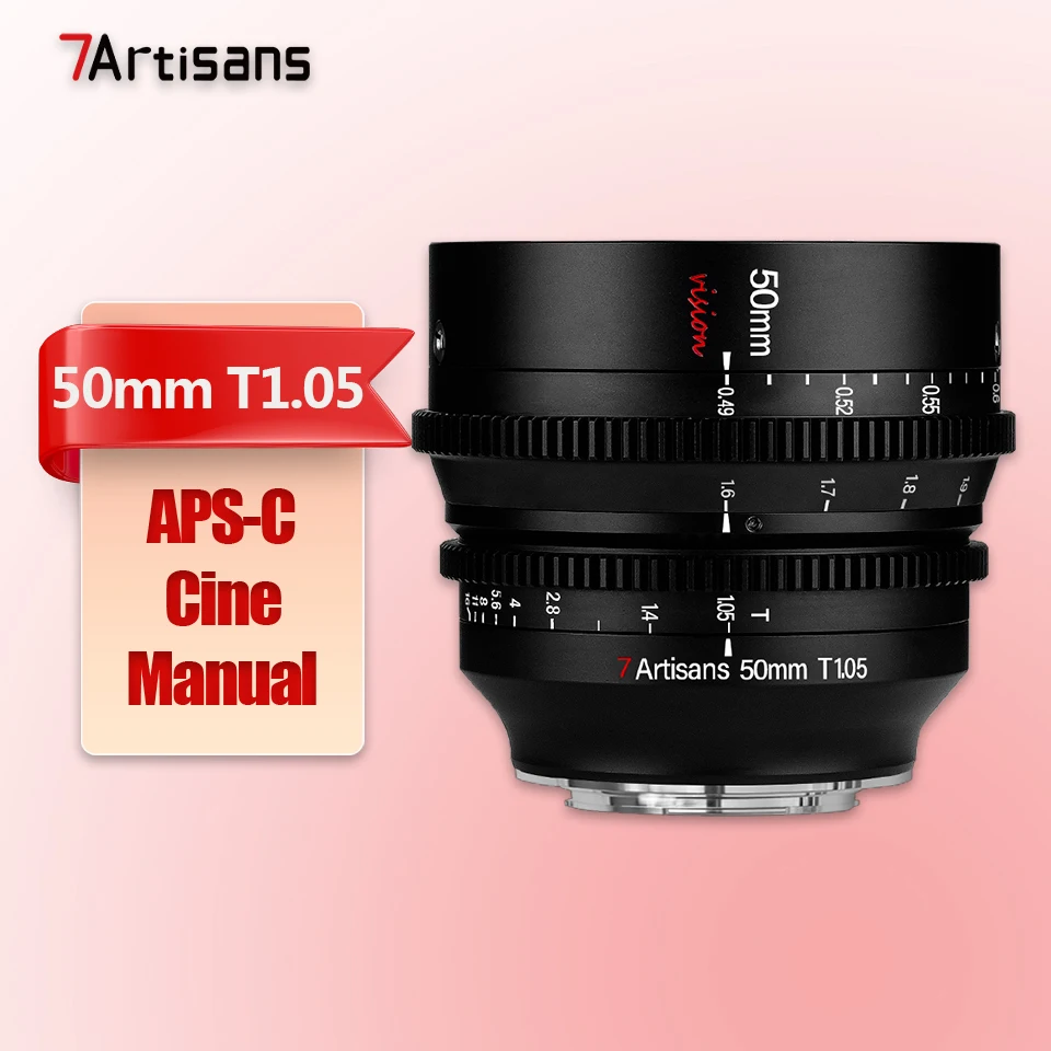 7artisans 25mm 35mm 50mm T1.05 APS-C Cine Lens voor Camera Studio Fotografie met Sony E A6000 A7RIII XT-100 Z RF M43 L Mount