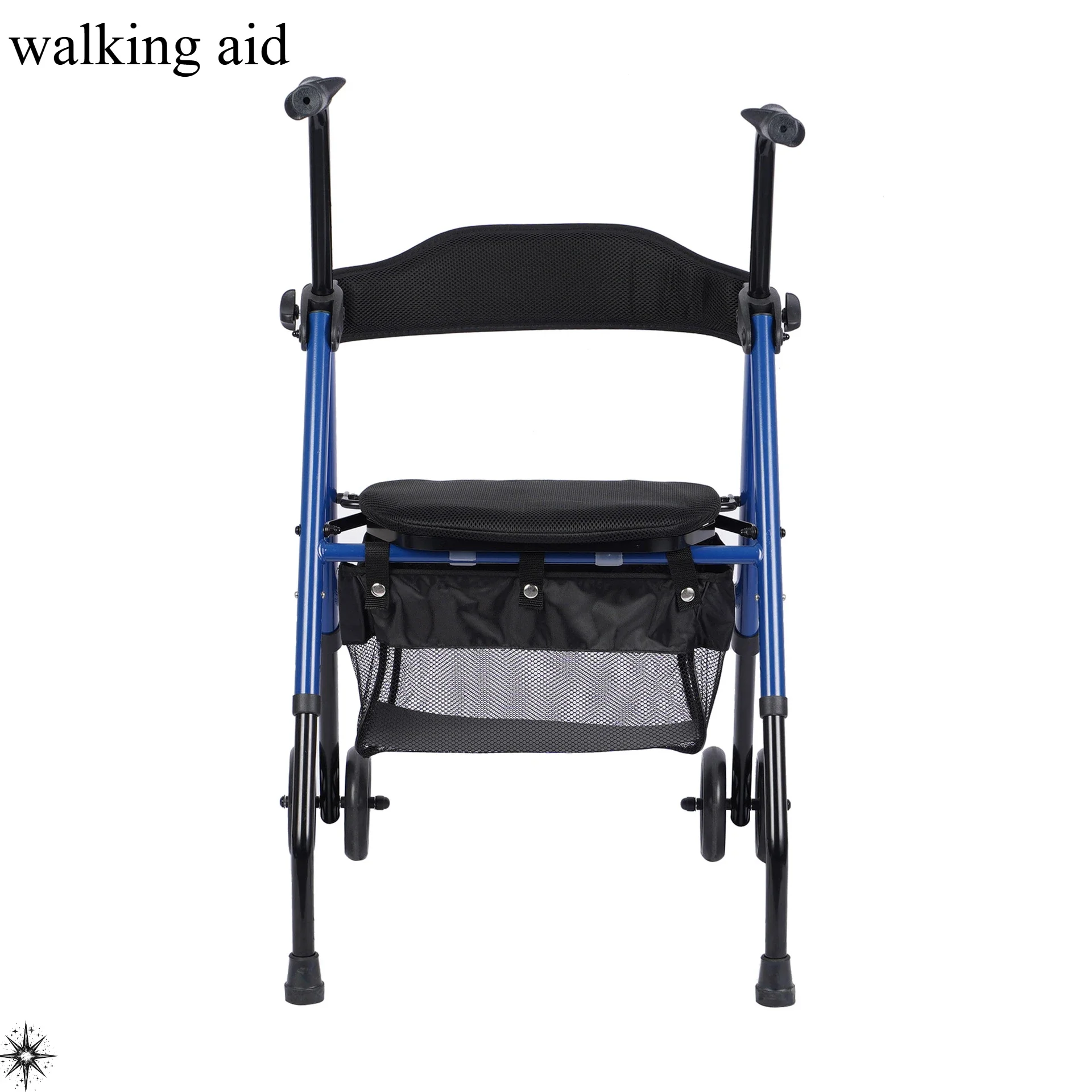 Elderly walker foldable rehabilitation  aid anti-fall disabled frame crutches walking stick