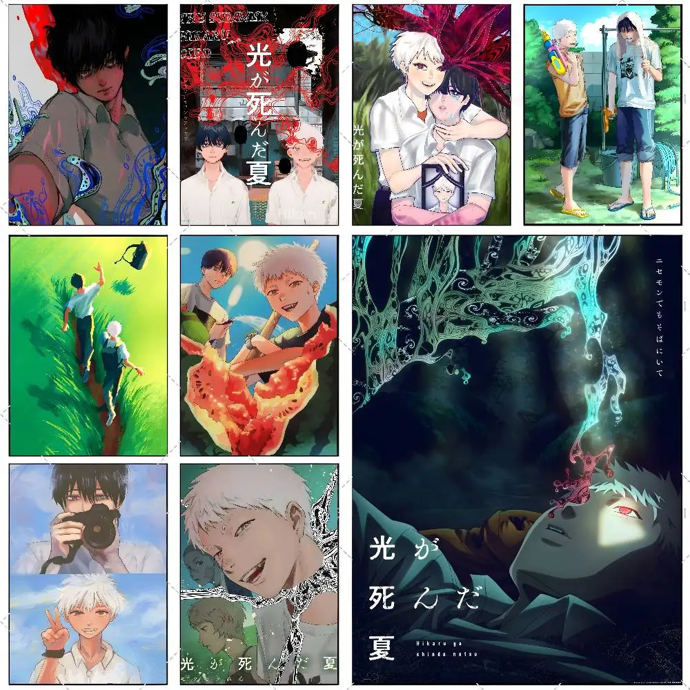 The Summer Hikaru Died Comic-Anime-Poster, hochauflösender Kunstaufkleber, selbstklebende, wasserfeste Heimdekoration