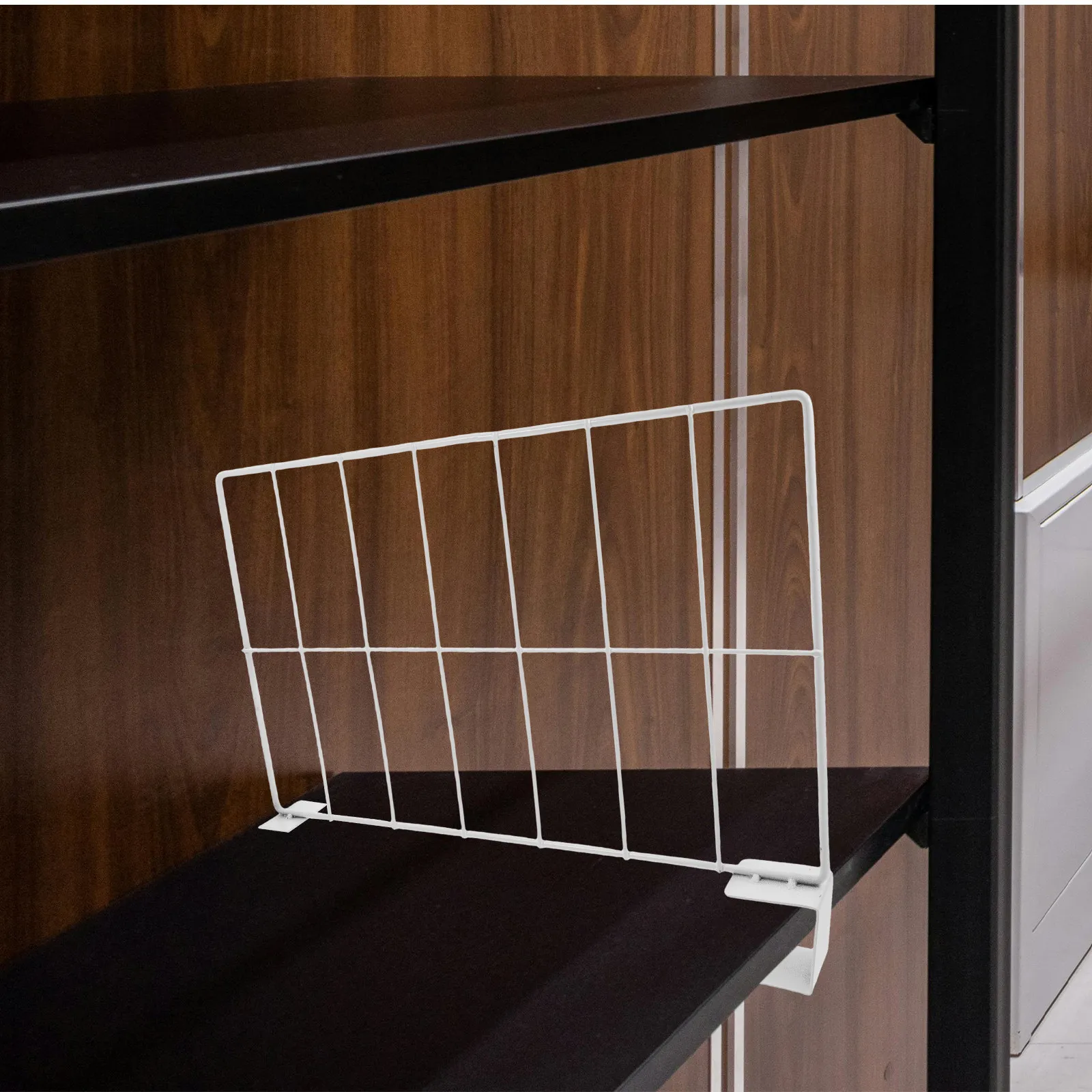 2Pcs Wire Shelf Divider Heavy Duty Grid Panel Adjustable Organizer for Closet Kitchen Pantry Laundry Storage Shelving Rack
