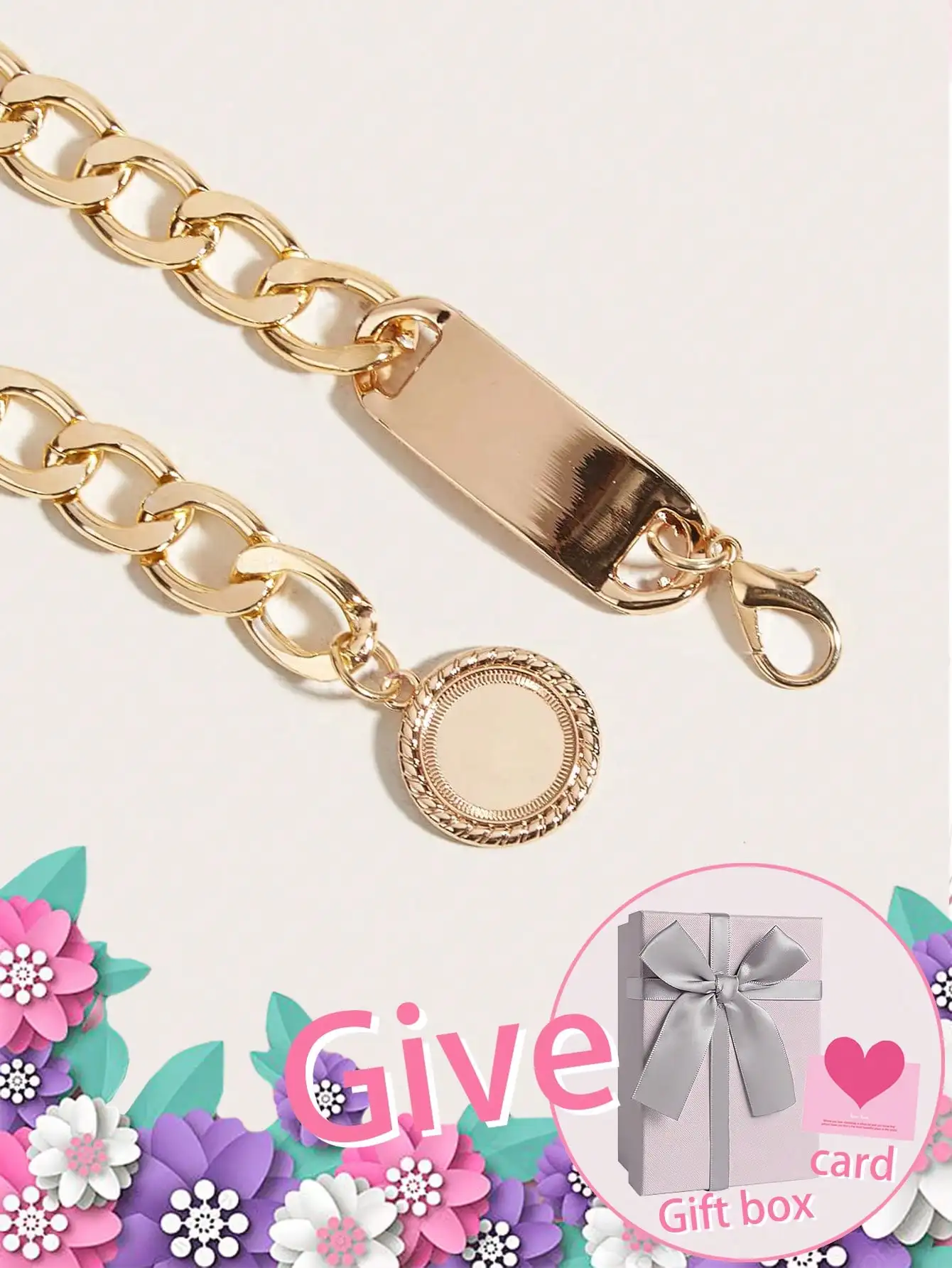 سلسلة خصر ذهبية عصرية للسيدات من HERSHINE (صندوق هدايا) - إكسسوار فستان أنيق، هدية عيد ميلاد لعيد الشكر/عيد الميلاد