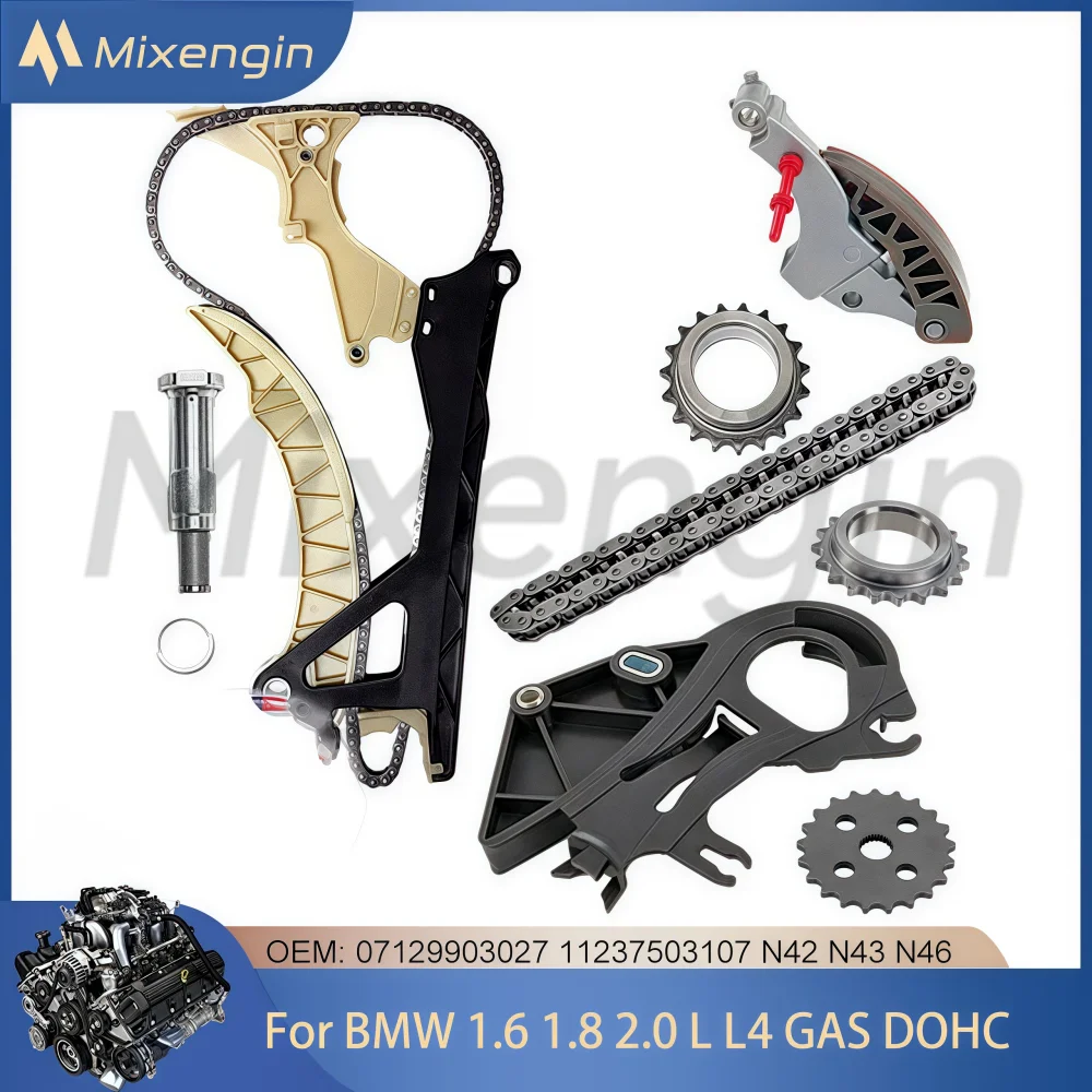 

Timing chain kit Oil Pump Drive Chain Set Fit 1.6 1.8 2.0 L L4 GAS DOHC For BMW E81 E87 E88 E82 E46 E90 E93 E92 E91 E60 N42 N46