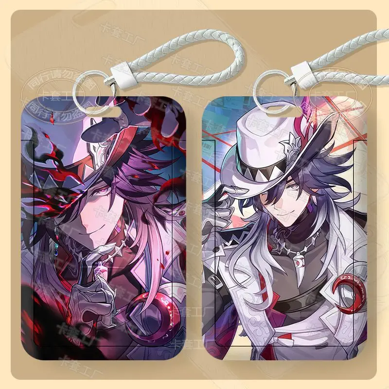 Honkai:Star Rail Galaxy Ranger Ashveil Illustration Business Retractable Credit Card Holder Bank ID Holders Bus Card Cover Cases