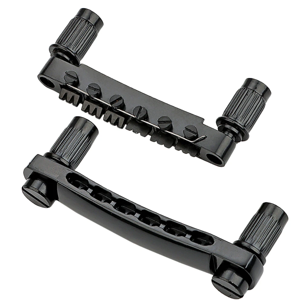 

12 String Guitar Bridge Black Wire Saddle Narrow GA124A Durable Metal Electric Parts Tailpiece Practical Professional