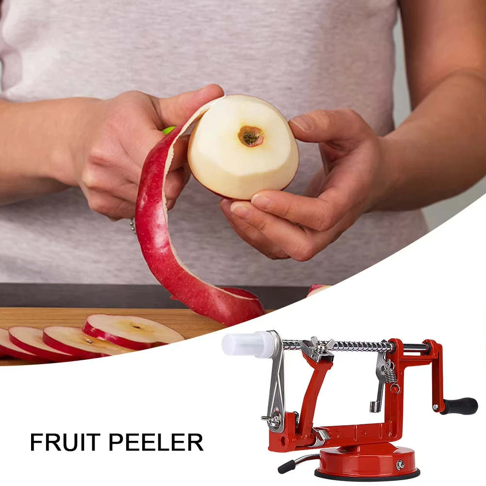 

3 in 1 Hand-cranked Apple Peeler Stainless Steel Core Slice Cutter Apple Slicer Corer Cutter Fruit Peel Remover Kitchen Gadget