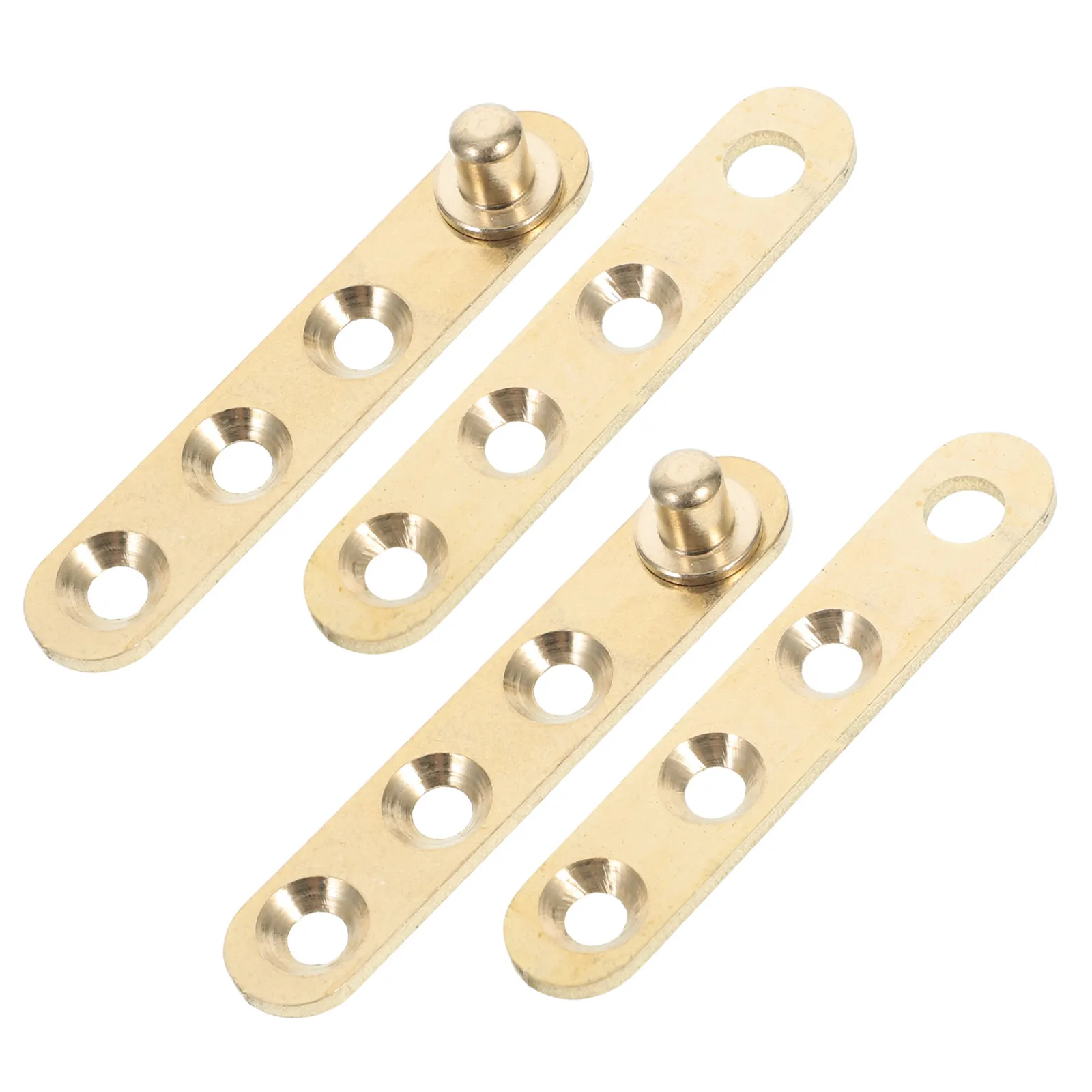 2Pairs Copper Invisible Door Hinges Pivot Conceal Rotation 90 360 Degree Silent Smooth Hinge for Cabinets Wood Doors