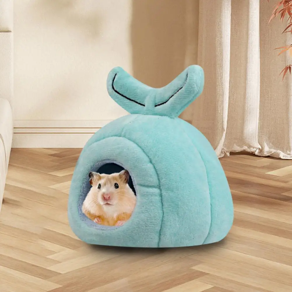 Bunny House Super Soft Semi-closed Hamster Bed Shape Non-slip Bottom Ideal Hideout for Guinea Pigs Rabbits Washable Pet Guinea