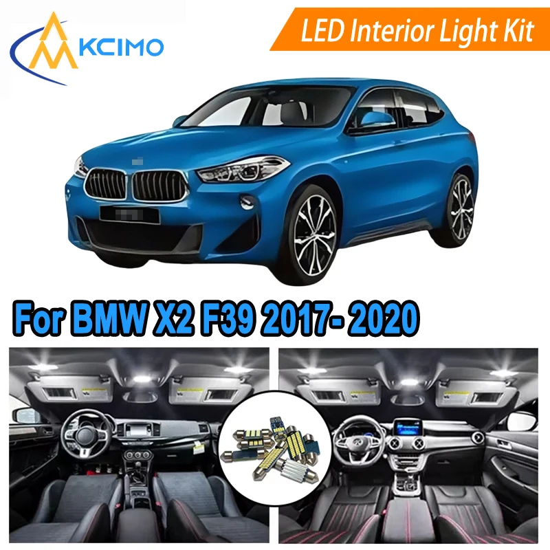 

LED Interior Light Kit For BMW X2 F39 2017-2020 Car Dome Map Door Courtesy Lamp Bulbs Footwell Door Trunk Lamp
