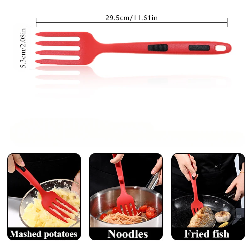 1PC Egg Fish Frying Pan Scoop Silicone Turners Cooking Utensils Spatula Fried Shovel Gadgets Kitchen Tools Cooking Accessories