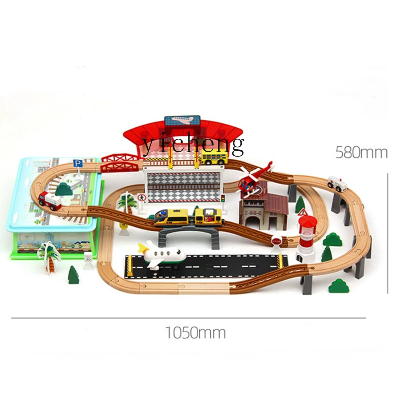 

XL Children's Car Electric Small Train Train Wooden Track Toy Large Sliding