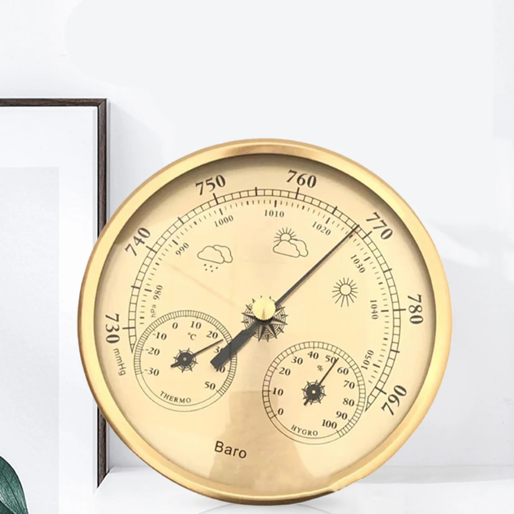 

-30 50C Thermometer Hygrometer Barometer Mechanical Movement No Batteries Required Reads Air Pressure Humidity Temperature