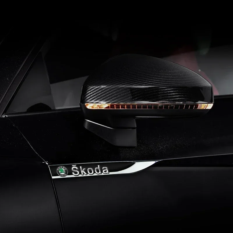 

2Pcs Skoda 3D Metal Fender Side Wing Badge Emblem Sticker For Octavia A5 A7 RS Fabia Superb Car Accessories