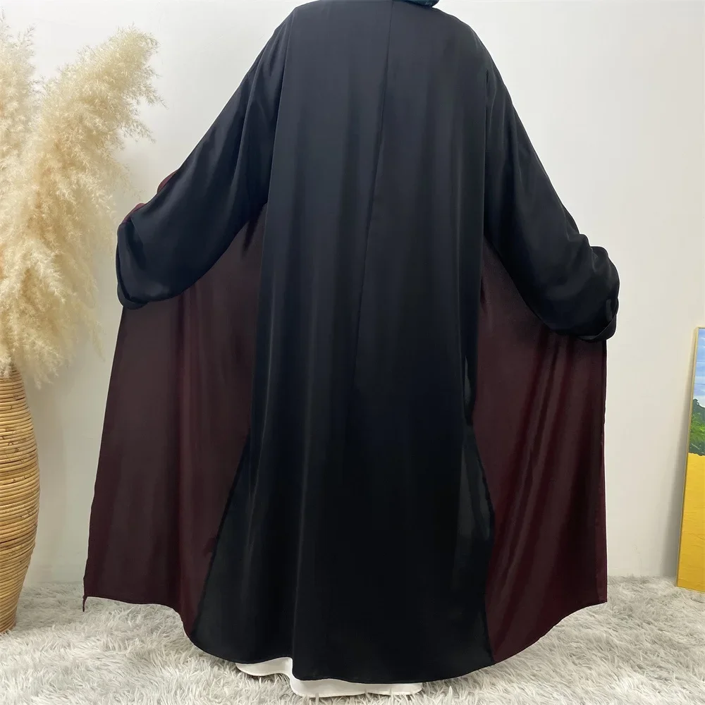 UNI Ramadan Abiti da preghiera aperti Donna Eid Kimono Abaya Dubai Cardigan musulmano Kebaya Abito caftano Islam Robe Arabe Musulmane