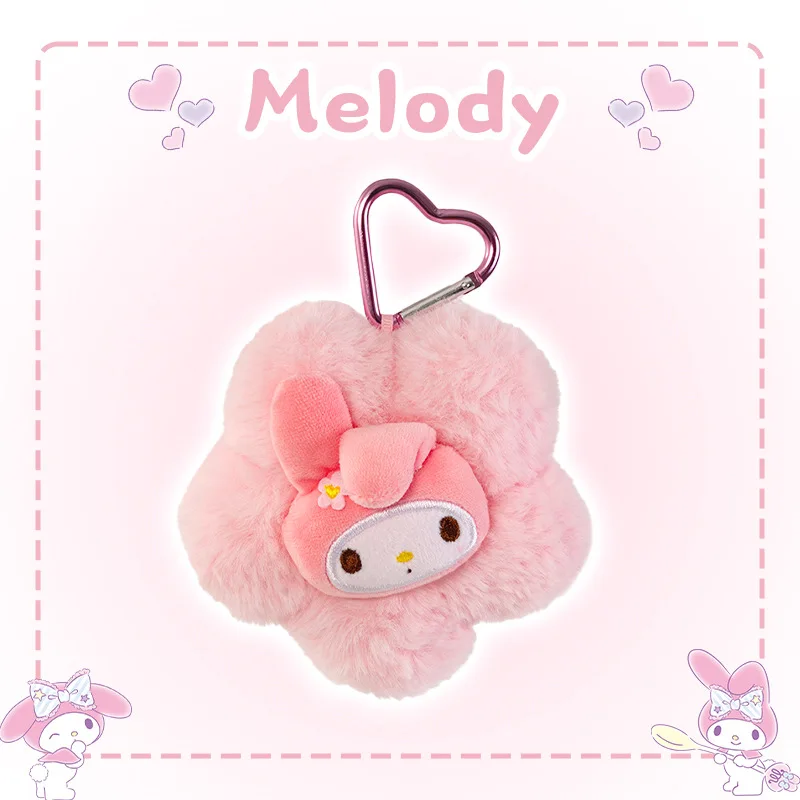 Sanrio Hello Kitty Pluszowy Wisiorek Kwiat Kawaii Melody Cinnamoroll Kuromi Zawieszka Lalka Brelok Prezent dla Dziewczynki Zabawka dla Dzieci