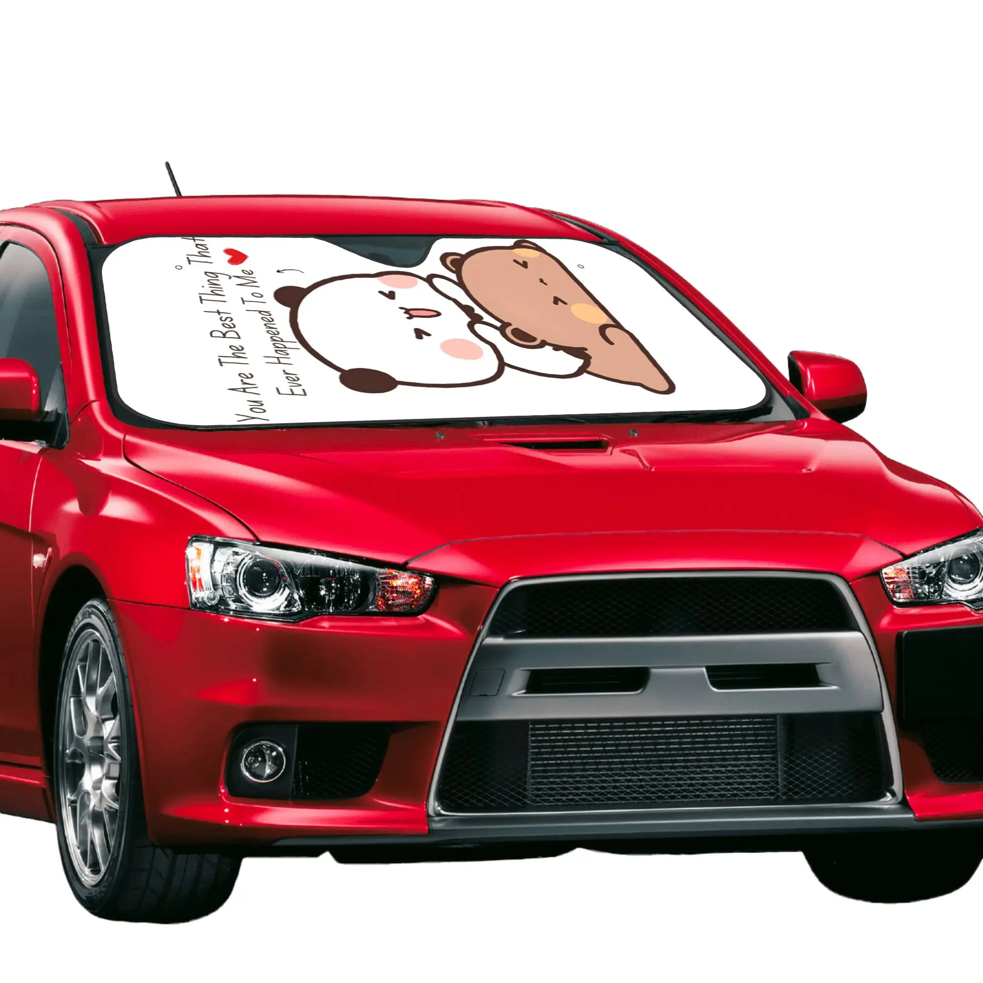 Car Front Windshield Sun Visor BUBU DUDU Panda Bear Browne Couple Goma UV Protection Car Sun Shade Covers Car Solar Protection