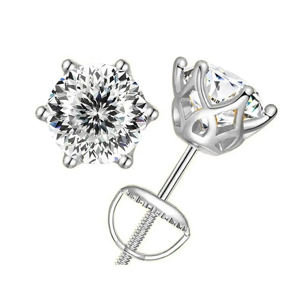 JoyceJelly 18k Vergoldete S925 Sterling Silber Grüne Moissanit-Ohrringe für Damen Klassisches 6-Krallen-Design Valentinstag-Geschenk – Detail 14