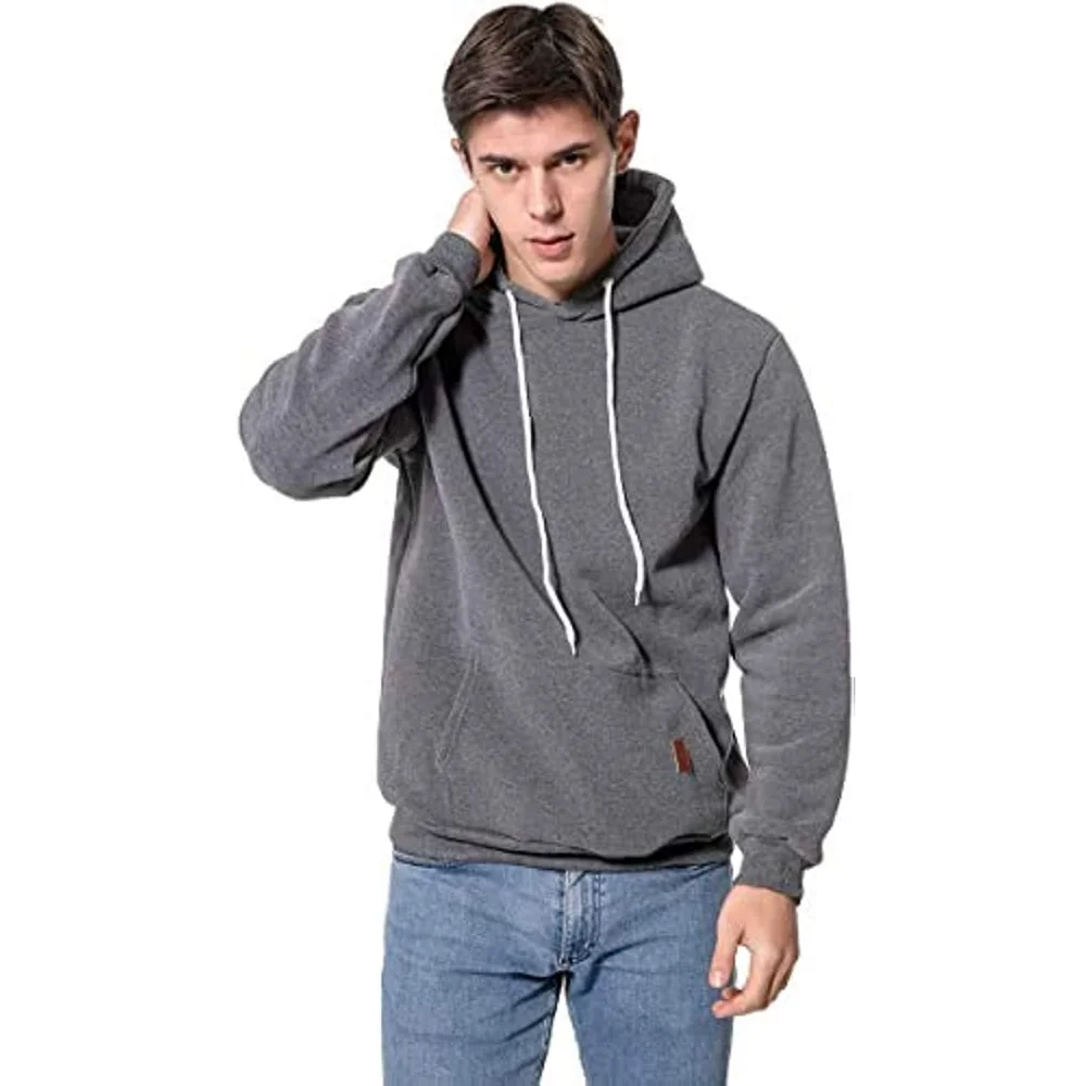 Fashion Mens Hooded Sweatshirt Long Sleeve Autumn Casual Hoodies Boy Blouse Brand Solid Sweatshirts Hoodies Male Sportswear