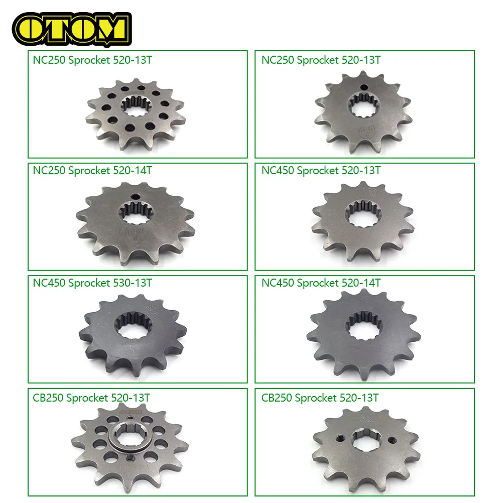 Motorcycle Front Sprocket Engine Chain Wheel 520 530 13T 14T For ZONGSHEN NC250 NC450 CB250-F CB250D-G AVANTIS MOTOLAND BRZ KAYO