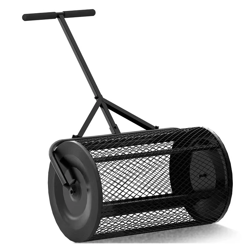 Spreader Roller Peat Moss Spreader for Planting Seeding 32CMX60CM Durable Lightweight Metal Mesh Spreader for Lawn