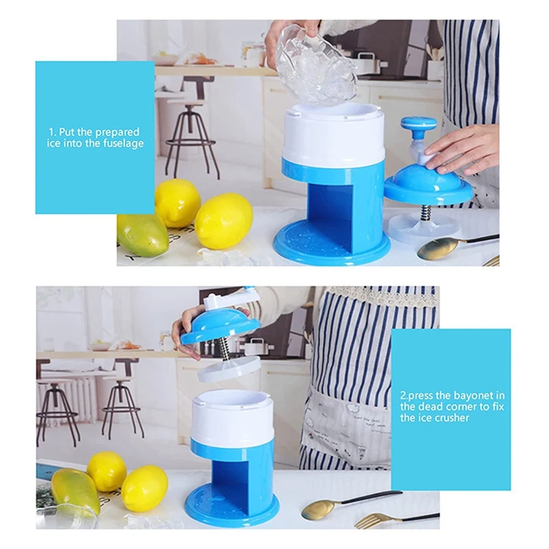 Hand-Shaved Ice Machine Manual Fruit Smoothie Machine Mini Household Small Ice Crusher Ice Machine