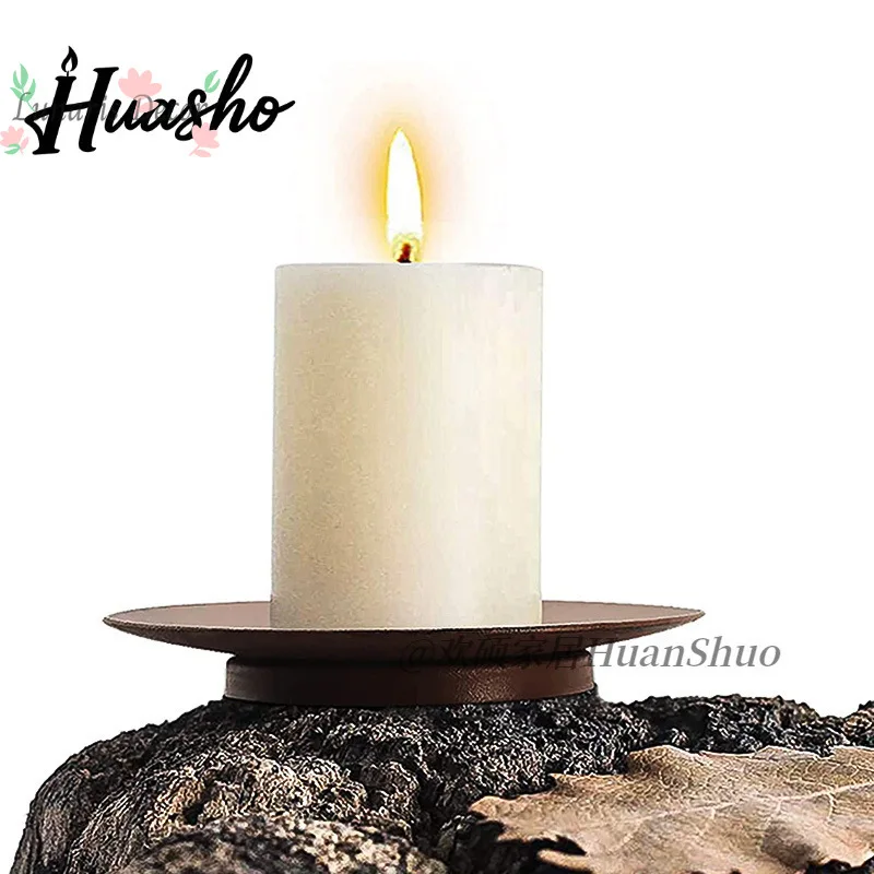 Candlestick holders candlestick suit candle tray candle bottom base decorative iron plate
