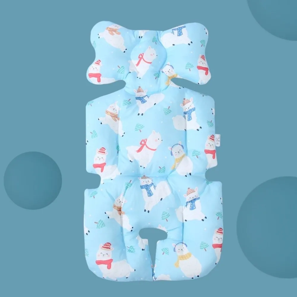 Cotton Stroller Seat Cushion Cartoon Pattern Soft High Chair Liner Pad Protective Comfortable Stroller Accessories