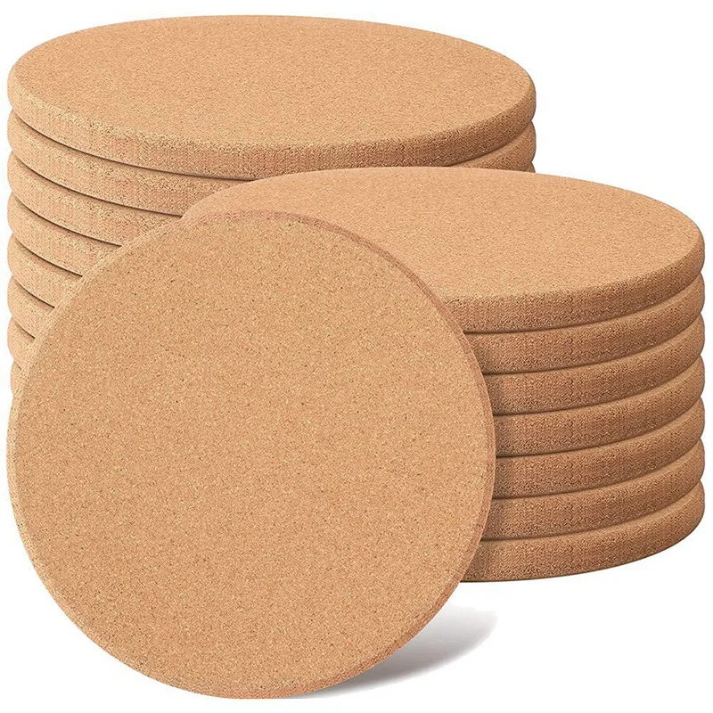 

Promotion! 16 Pack Cork Coaster Thick Cork Trivets For Hot Dishes And Hot Pots Heat Resistant Multifunctional Cork Board Hot Pad