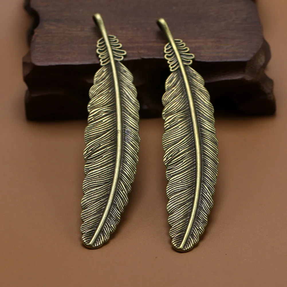 

10Pcs Alloy Style Quill Pendant Charms DIY Jewelry Making Accessories for Necklace Bracelet Dangle Sweater Chain