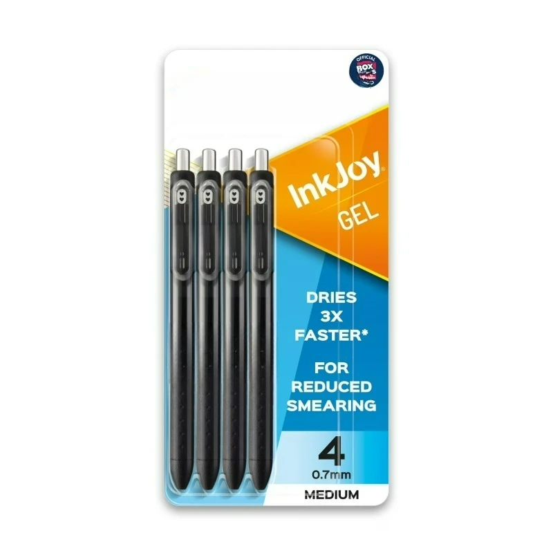 

Гелевые ручки InkJoy, средний размер, черные, 4 штуки в упаковке