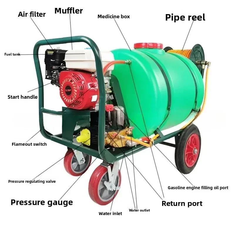 powered 160-liter high-pressure agricultural small push dispenser