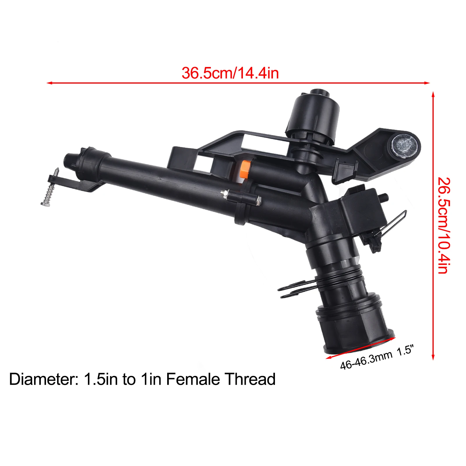 Efficient 1 5 Inch Female Thread Sprinkler with Dual Nozzles Adjustable Watering Solution for Various Landscapes