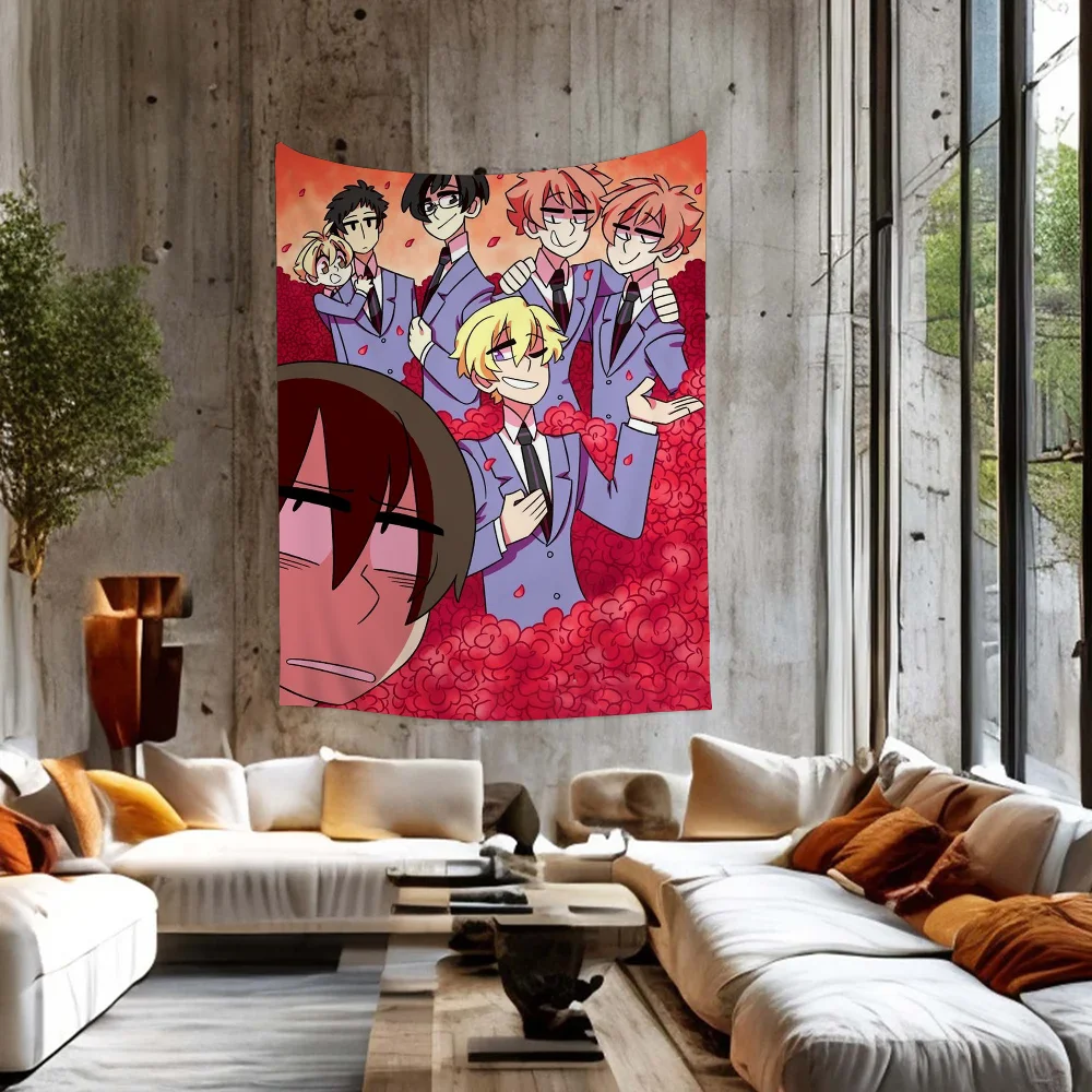 

Anime Ouran High School Host Club Wall Tapestry Home Decoration Hippie Bohemian Decoration Divination INS Home Decor