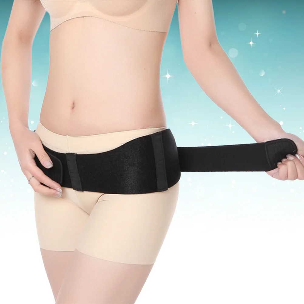 حزام علاج الحوض للنساء لتصحيح الحوض بعد الولادة ودعم البطن وتشكيل الورك مريح لجميع المواسم باللون الأسود