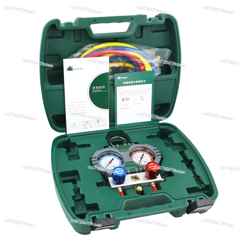 

Automotive Air Conditioner Fluoride Gauge High and Low Pressure Refrigerant Gauge Liquid Addition Double Gauge S60 Pressure