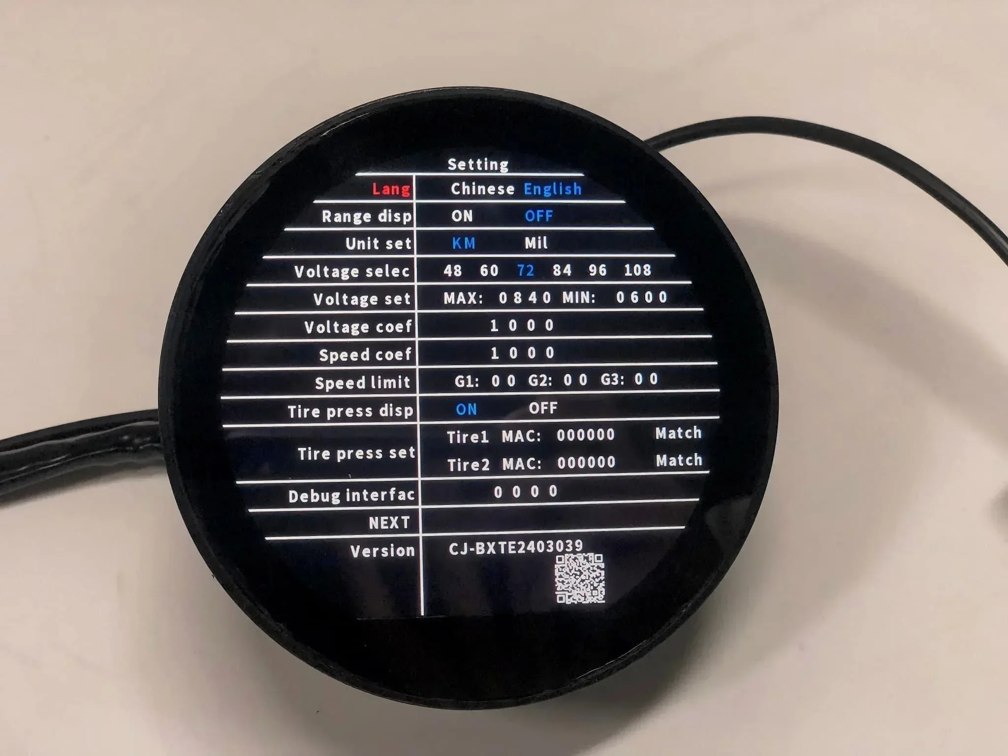 2026 New 2024 Wholesale New Trends 3.6inch Round Screen Board TFT Display Supports CAN For Ebike Compatible With Fardriver