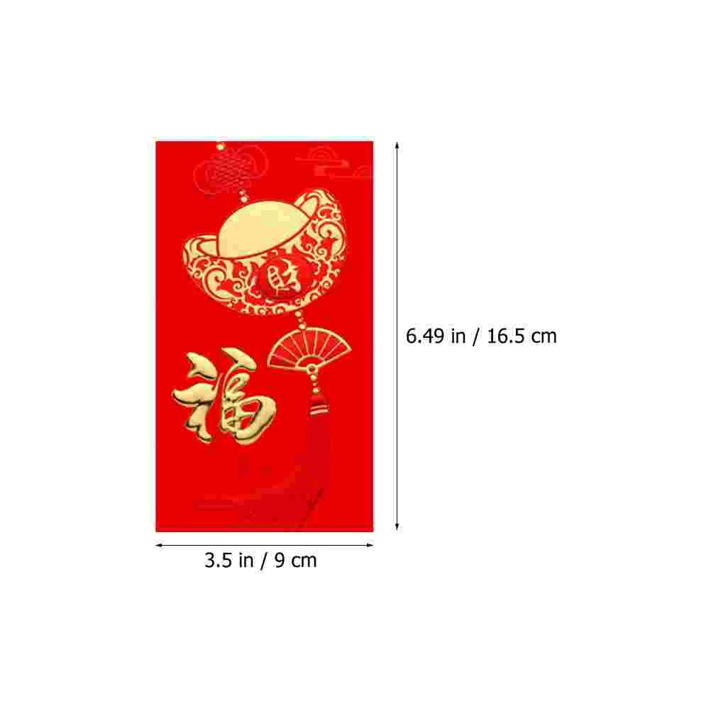 36 Pcs Lai Shi Feng Hong Bao New Year Money Bags Chinese Red Envelopes 2023 Wallet Festive Design Packets Lunar Paper Character