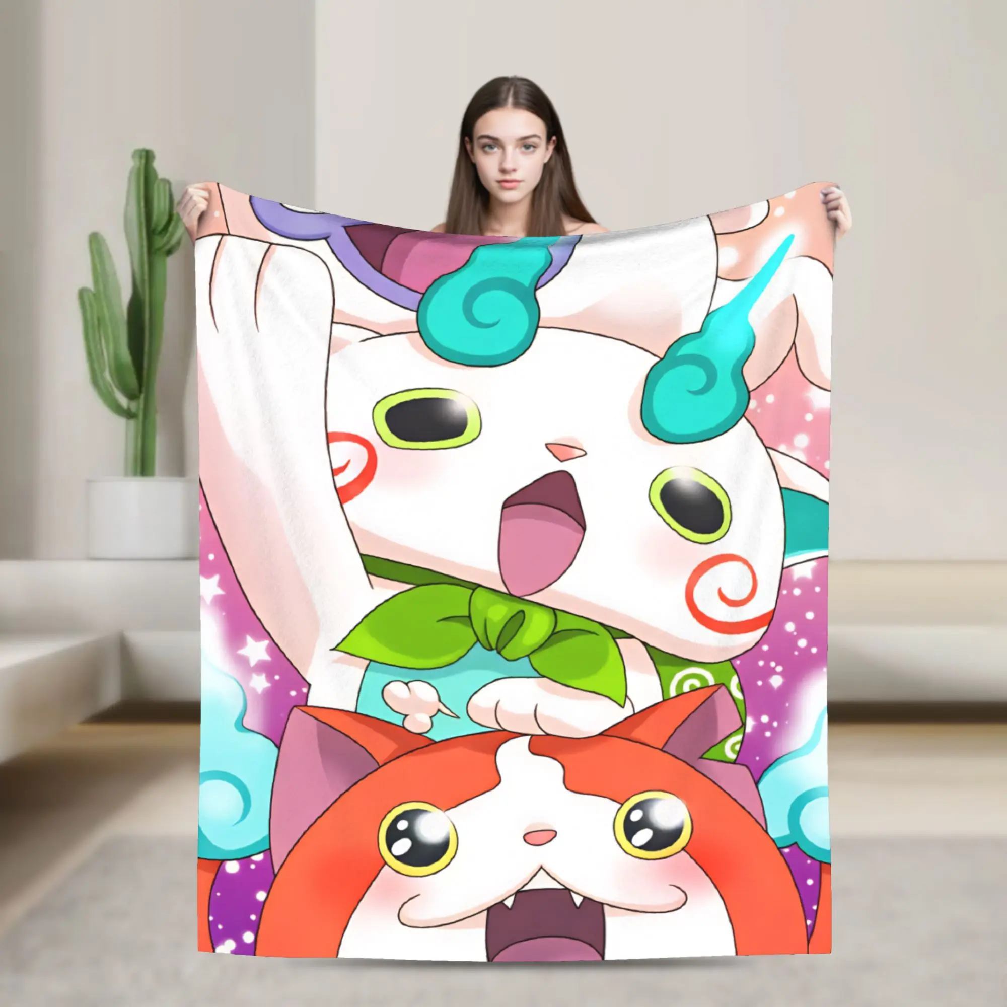 Yokai Watchs  Blanket Quality Super Soft  Throw Blanket Winter Boy Girl Home Decor Fluffy Bedspread