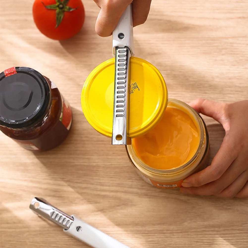 Kitchen Gadgets Jar Openers - ที่เปิดขวดสำหรับผู้ป่วยโรคข้ออักเสบ ที่เปิดกระป๋องสำหรับครัวเรือน สำหรับการสังสรรค์ในครอบครัว สีดำ ปรับได้ อุปกรณ์เปิดขวด