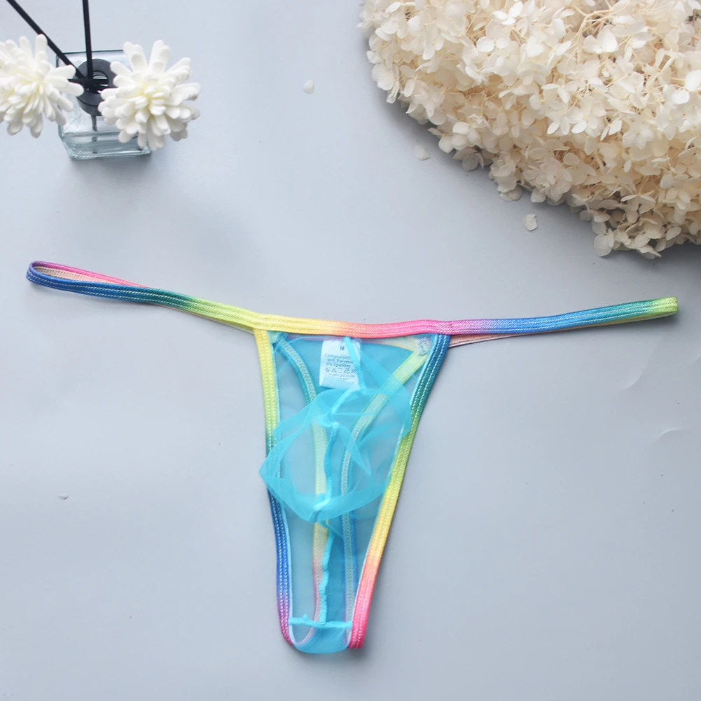 Erotic Lingerie Man Sexi Underwear Men Sissy Pouch Sheer Transparent Gstring Thong Lace Panties Male Hot Sexy Ultra Thin