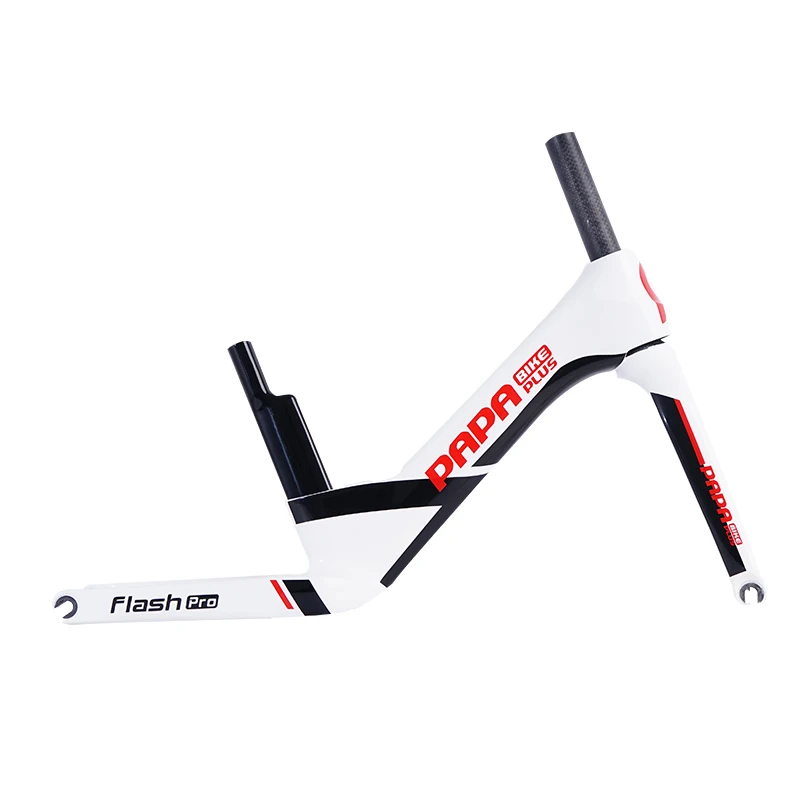 New T700+T800 Carbon Fiber Frame and Fork PapaBike Flash Pro Run Bike Frameset Wind-Breaking Racing Speed