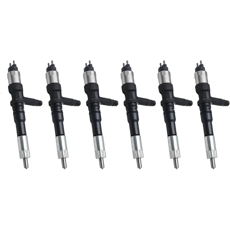 

6 Pcs Fuel Injector 095000-6640 6251-11-3200 6251-11-3201 Compatible with Komtasu SAA6D125E WA470
