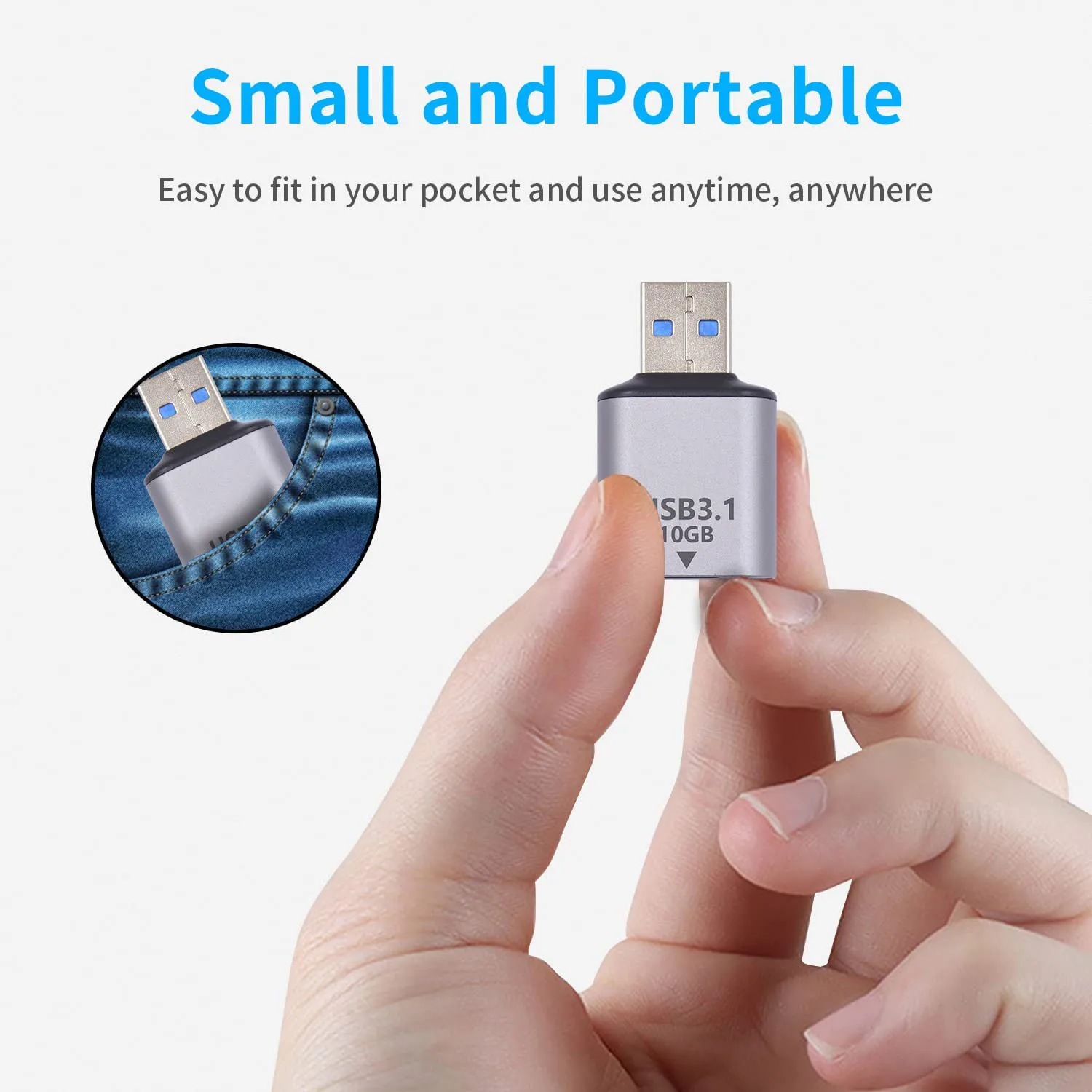 USB 3.1 Type C Female to USB 3.0 Type A Male 10Gbps Charger Converter OTG Fast Charging Adapter