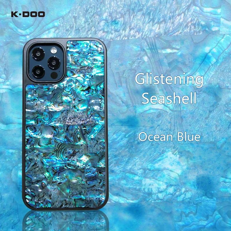 K-Doo Seashell natural seashell anti-shock case genuine bling shining mobile back cover for iphone12/12pro/12mini/12promax