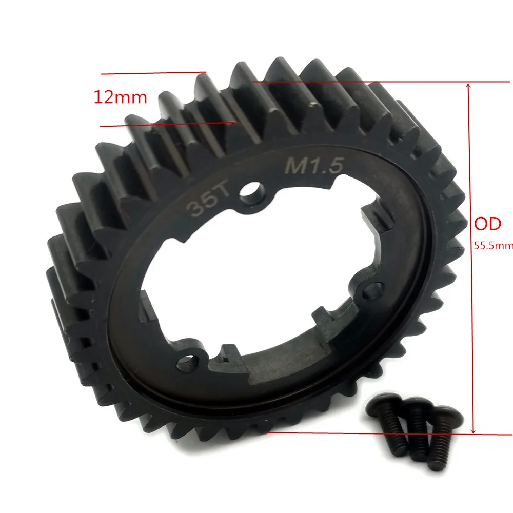 Hard Steel 35T 1.5 Mod (1.5 Metric Pitch) Main Spur Gear for Traxxas 1/5 X-Maxx 6S 8S 1/6 XRT